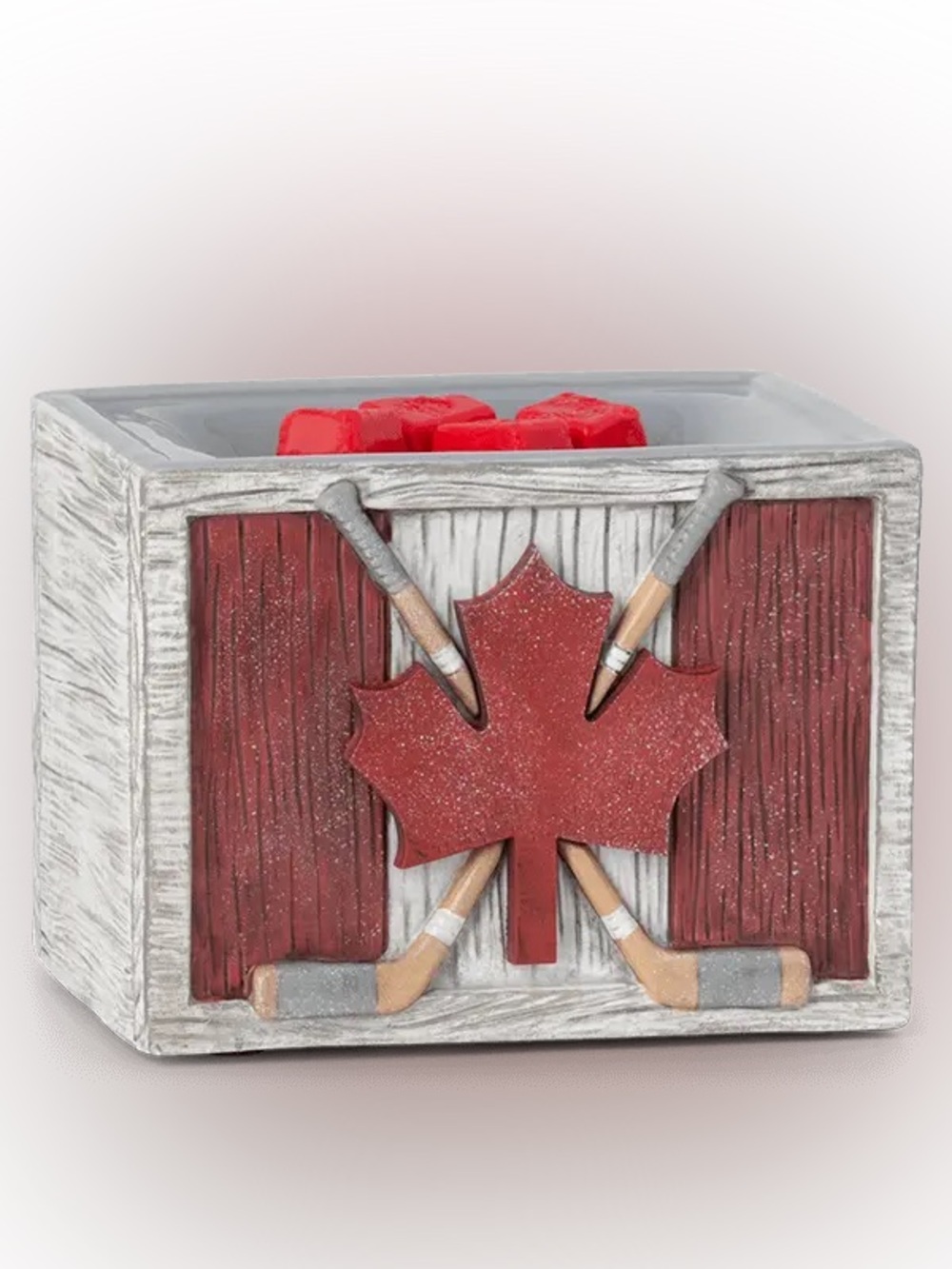 Scentsy Red Maple Leaf Hockey Stick Wax Warmer